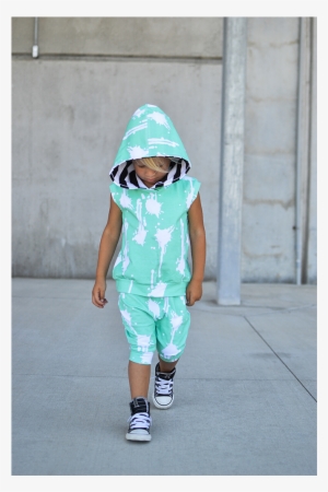 Toddler Boy Toddler Girl Mint And White Paint Splatter - Boy #837456