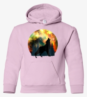 Psychedelic Wolf Howling Shirt Galaxy Nebula Full Moon #838244