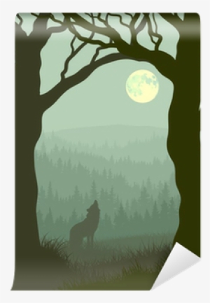 Square Illustration Of Wolf Howling At Moon - Robin Hood: Wolf's Head #838291