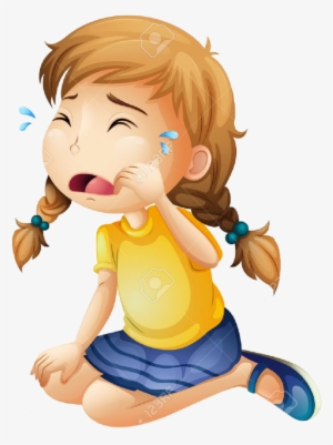 Boy Sad Png Black And White - Girl Crying Clipart #839182