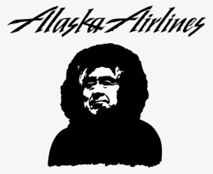 Alaska Airlines Logo Black And White - Alaska Airlines Symbol #839742