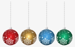 Transparent Hanging Christmas Ornaments Png - Transparent Christmas Clipart Ornaments Png #839894