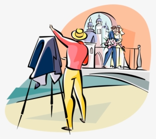 Vector Illustration Of Wedding Photographer Takes Photo #8302333