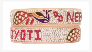 Peacock Bangles With Name-n9 - Belt #8303425