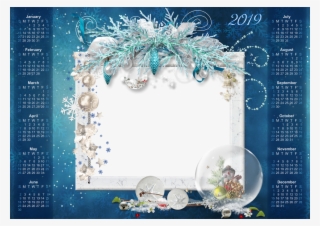 2019 - 2018 Calendar - 2019 Calendar Frame Png #8303540