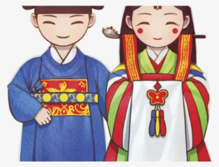 Korean Wedding Cliparts - Korean Traditional Wedding Cartoon #8303867