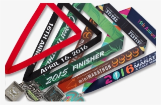 Neck Ribbons For Running Medals - Custom Marathon Medal Ribbon #8304165