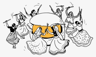 Dandiya-01 - Cartoon #8304517