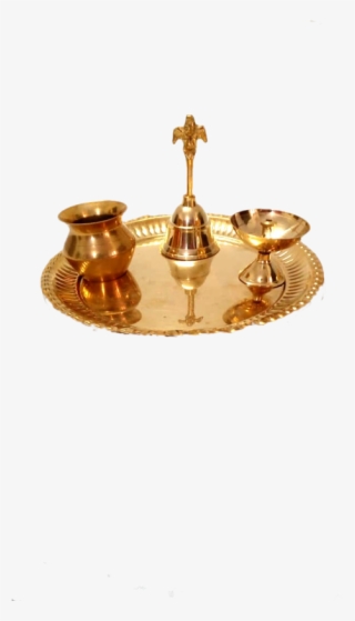 Brass Pooja Thali - Brass #8304725