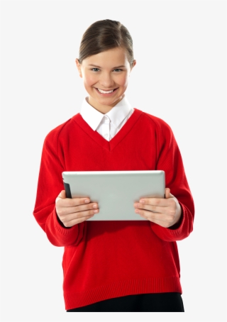 Young Girl Student Free Commercial Use Png Image - Student Kids Tablet #8305188