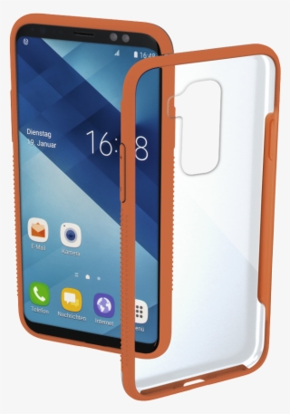 "frame" Cover For Samsung Galaxy A6 , Transparent/orange - Samsung Galaxy A6 Mobile Covers #8306807