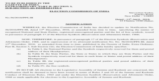 To Be Published In The Gazette Of India Eci - Document #8307626