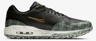A View Of The Nike Air Max 1 Golf Grass-camo From The - Nike Air Max #8308511