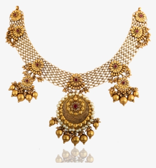 Antique Floral Grace Gold Necklace #8309347