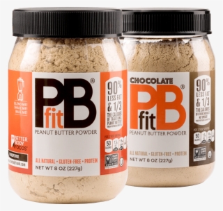 Original Powdered Nut Butter Container Next To A Chocolate - Pb Fit #8309747