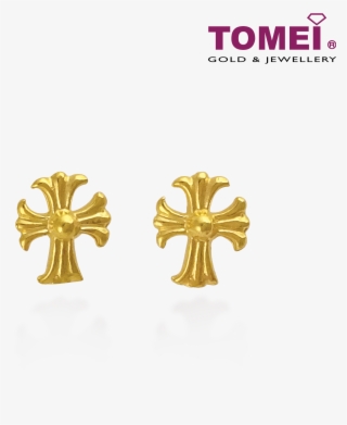 Tomei Yellow Gold 916 Earrings (ee2815-1c) #8310500