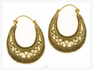 Earrings Elongated Sickle Points Sheets Brass Brass - Earrings #8310593