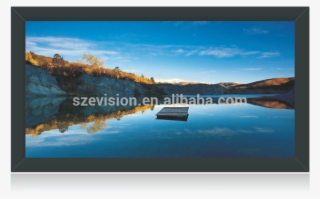 100" Pvc Fabric 3d Silver Fixed Frame Projector Screen - Lake Wallpapers Hd #8310726