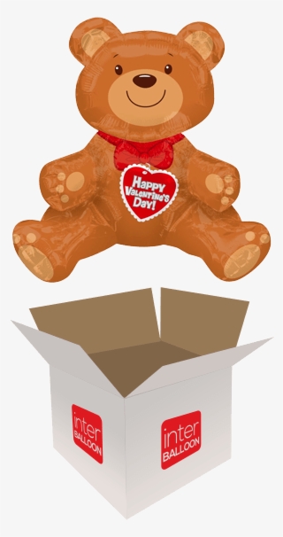 17″ Valentines Day Air Filled Teddy - Happy Valentines Day Teddy #8311537
