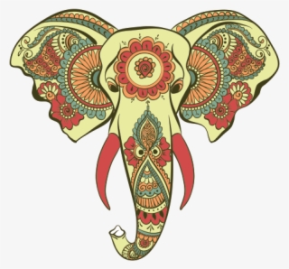 Hinduism Free Png Image - Drawing Of Decorated Elephant Face #8311951