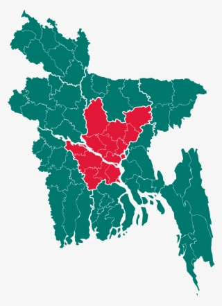 বাংলাদেশে ঢাকা বিভাগ - Simple Map Of Bangladesh #8312436