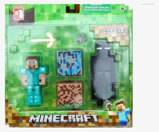 Steve I Enderman Figurki Minecraft - Interlocking Block #8313786