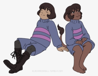 “@caretaker-au's Frisk And Their Speciesbent Counterpart - Caretaker Of The Ruins Frisk #8314045