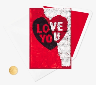 Love You In Mermaid Sequins Valentine's Day - Emblem #8314592