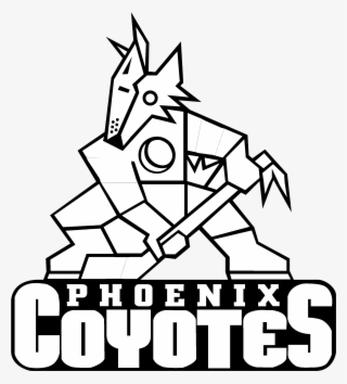 Phoenix Coyotes Logo Black And White - Phoenix Coyotes Black And White #8316438