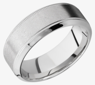 Lashbrook 8mm Milgrain Distressed Wedding Ring - White Gold Wedding Band #8316441