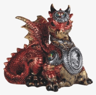 Red Baby Dragon In Gem Armour Statue - Dragon #8316777