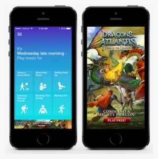 Iphone Two Up Songza - App Install Example Ads #8317234