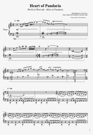 Heart Of Pandaria Sheet Music Composed By Russell Brower, - Straight No Chaser Piano Pdf #8318008