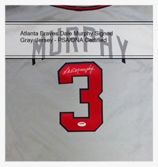 Atlanta Braves Dale Murphy Signed Gray Jersey Psa/dna - Number #8318823