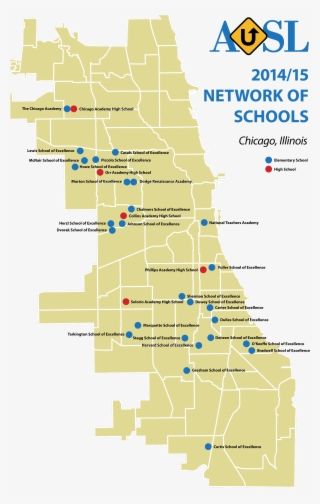 Ausl Network Of Schools Map - Chicago Crime Map 2018 #8319004
