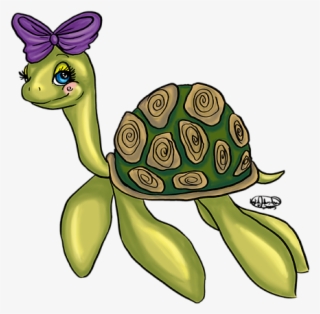 Bleed Area May Not Be Visible - Turtle With A Bow #8319691