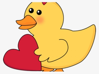 Valentine`s Day Clipart Cute Turtle - Heart Duck Clipart #8319763