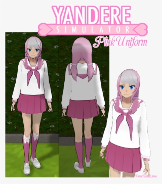 Yandere Uniform Simulator 163424 - Yandere Simulator Pink Skin #8321484