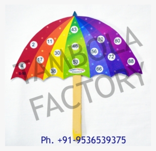 Umbrella Rainbow Monsoon Tambola Housie Ticket - Umbrella Housie #8323931