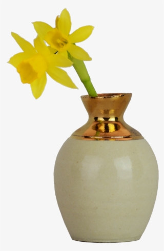 Ink Pot Bud Vase With 14k Gold Ecommerce Beekman - Vase Flower Gold Png #8323962