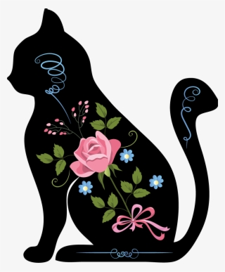 Silhouette Animals Is A Downloadable Machine Embroidery - Imagenes Para Dibujar De Sombras De Gatos #8324387