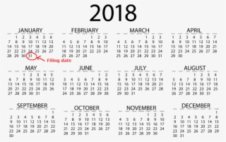 Calendar Filing Date - Kalendarz 2018 Do Druku #8325705