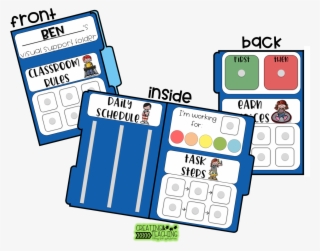 For My Students I Set Up Each Of Their Folders With - File Folder Visual Schedule #8326598