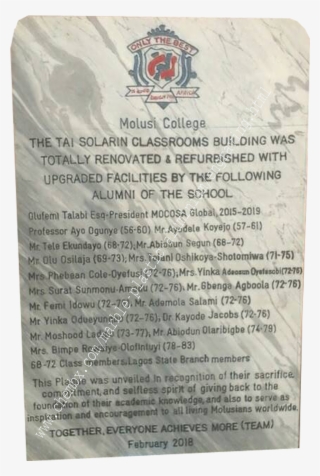 Professional Marbles And Sign Done In Lagos Nigeria - Commemorative Plaque #8328751