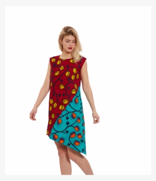 Asymmetrical Hem Dress - Day Dress #8329434