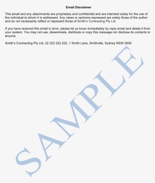 What Does The Email Disclaimer Template Cover - Eagle Scout Letter Of Recommendation #8329727