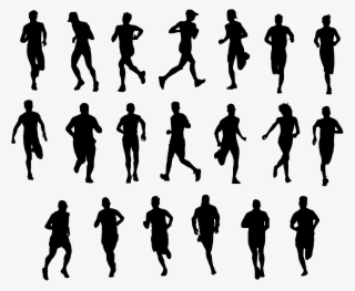 Running Transparent Png - Silhouette People Run Png #8331698