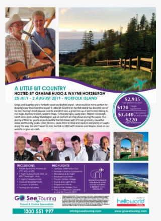 Web Png A Little Bit Country Graeme Hugo Wayne Horsburgh - Brochure #8333709