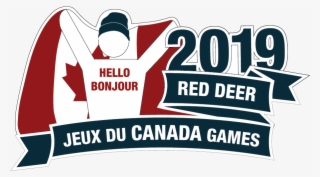 Man With A “hello Bonjour” Shirt, Holding A Canadian - Illustration #8334101