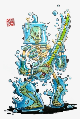 At Times The Pale Blue Ooze Seems To Flow Like Water, - Illustration #8334895